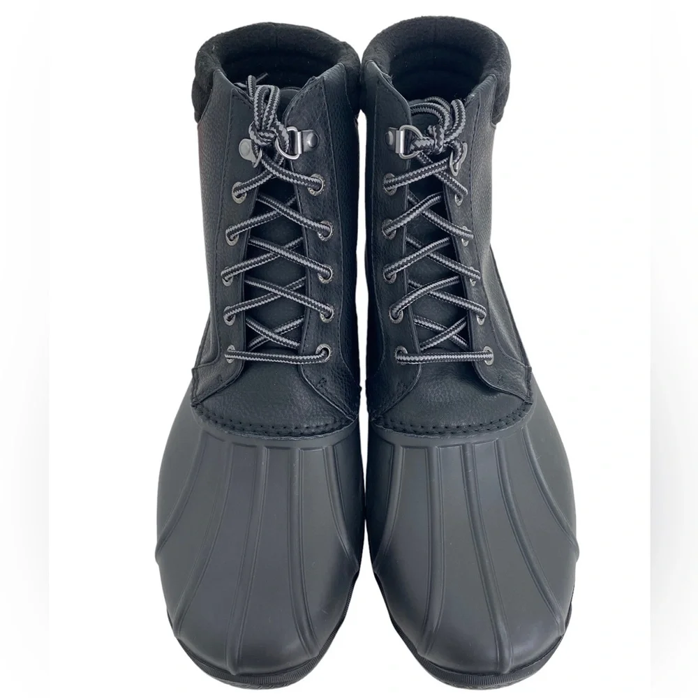 SPERRY Men’s Black Avenue Duck Rain Boots Size: 10